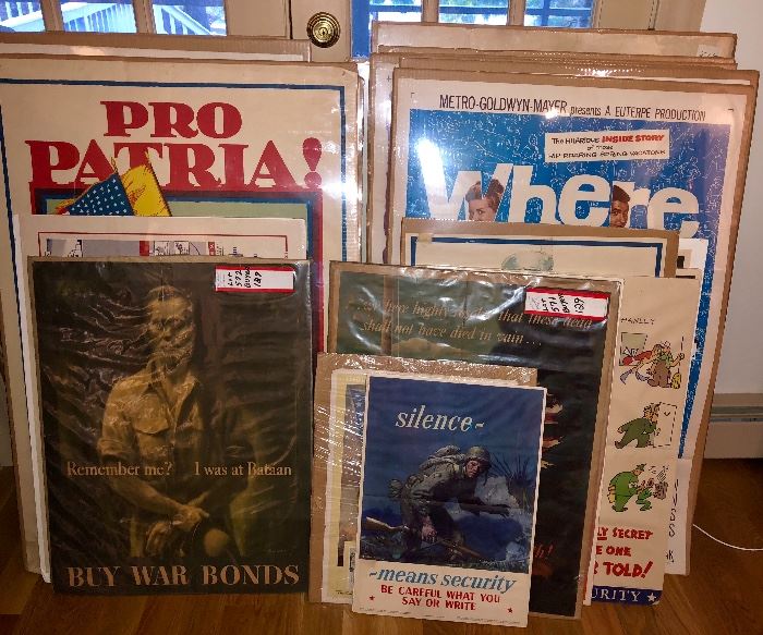 Interesting selection of World War II posters 