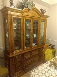 BIG China cabinet!!  Leave "as is" or would look great painted and shabbied up!