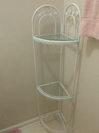 Small corner shelf!  Perfect for a bathroom or tight space!