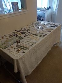 I have this table full of jewelry AND another small table!!