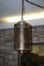 Brass swag lamp
