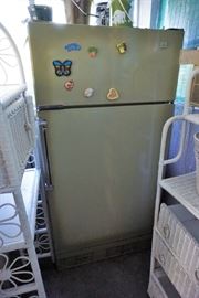 Avocado colored refrigerator