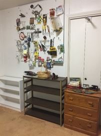 small chest and shelves