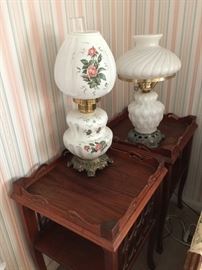 milk glass lamps