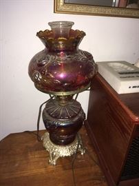 VINTAGE HURRICANE ELEC. LAMP