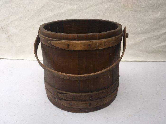 OLD WOODEN BUCKET