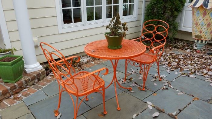 iron bistro tables, pair of these
