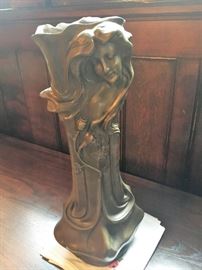 Art Nouveau bronze vase