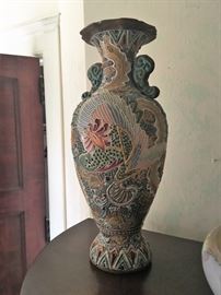 Large vintage Moriage vase