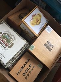 Empty cigar boxes