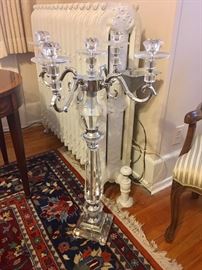 Monumental lucite candleabra