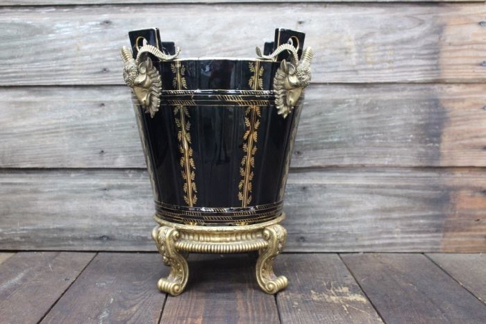Ornate metal container