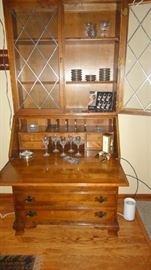 Drop front desk with hutch