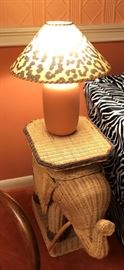 Lamp, Elephant End Table ~ 1 of 2