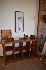 MISSION STYLE DISPLAY/BOOKCASE