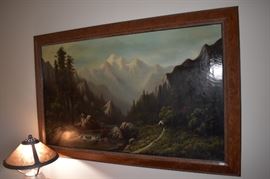 ANTIQUE OIL PAINTING BY E. BROWN YOUNG