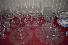 ETCHED STEMWARE/SERVING PIECES