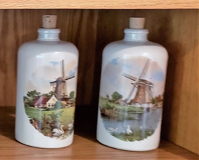 Empty liquor bottles from Holland