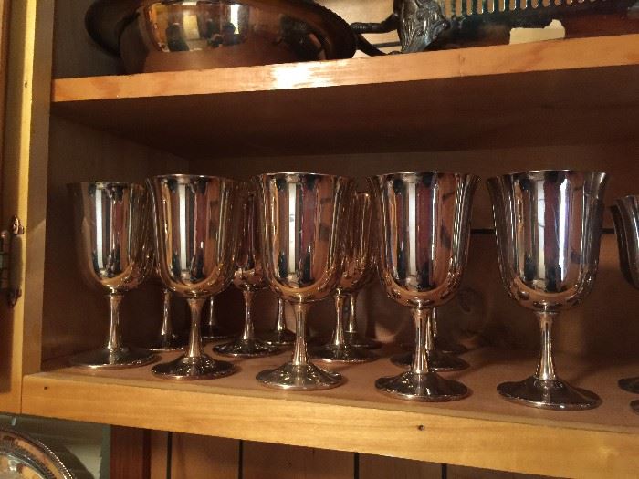 #99 Silverplate Sheridan Goblets Set of 6 $35 Set of 7 for $38