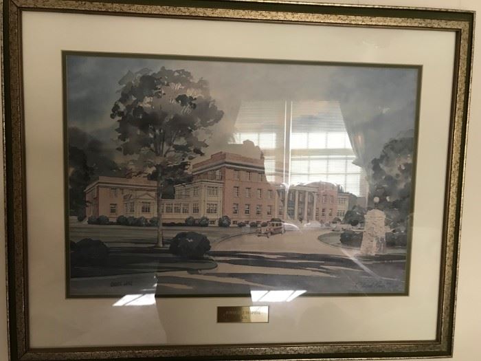 #26 chuck Long print of huntsville Hospital 88/1000 $175.00