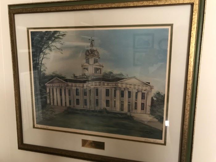 #27 Mary League sign print of 3rd madison county court house 73/300 $175.00