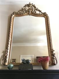 Pierced Giltwood Antique Mirror