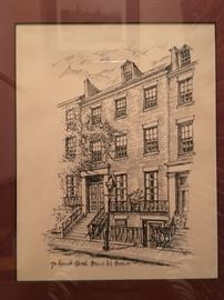 Signed Print, Beacon Hill Streetscape