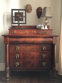 Federal Chest in Flame Mahogany, c 1830's