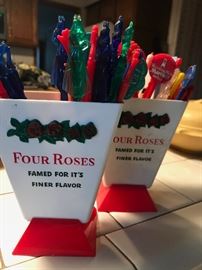 Four Roses straw holders