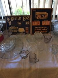 Glass and Crystal Serving Items Great Vintage Signs