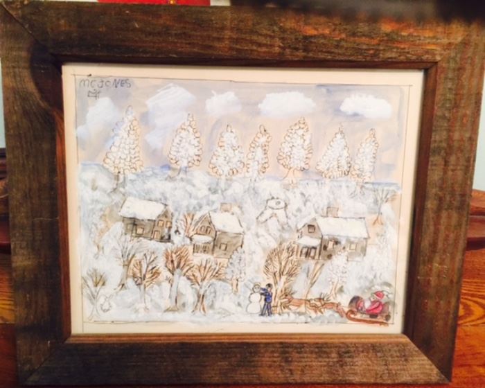 Rare Five Cent Jones Winter Scene Painting