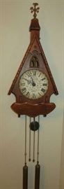 Vintage New England Clock Company Cathedral Wall Clock 