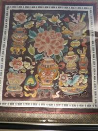 Small Asian Silk Tapestry