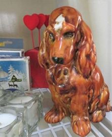Vintage Italian Ceramic Dog Cocker Spaniel Made In Italy 