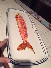 Large ceramic fish platter