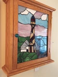 So cool! Stained glass spice shelf