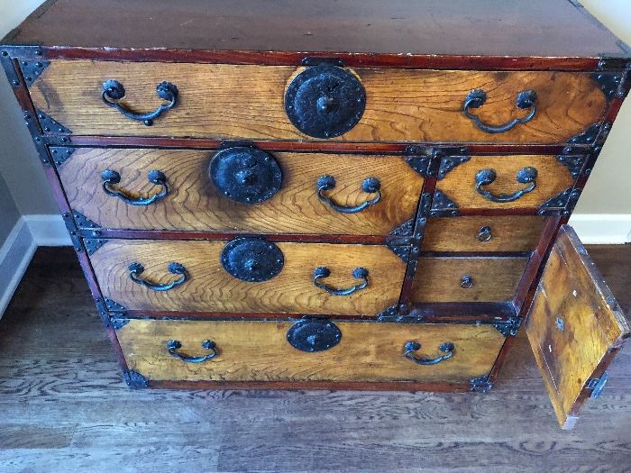 Amazing antique dresser/cabinet, Graebel (showing hidden drawers)