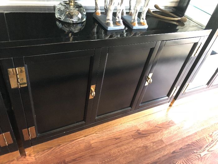 Black lacquered buffet/cabinet