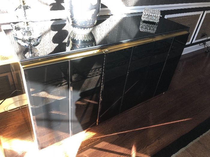 Black lacquered buffet/cabinet