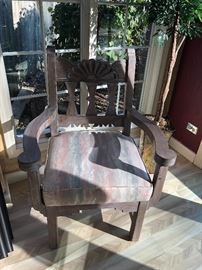 Hand carved southwest chair