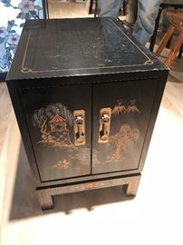 Hand painted Asian cabinet