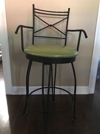 Leather bar/counter stools, 5