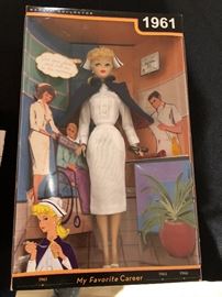 1961 My Favorite Career, #R4472 2009 Mattel Barbie Nurse doll, new in box
