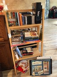 Bookcase, books, CDs