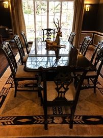 Black lacquer dining set