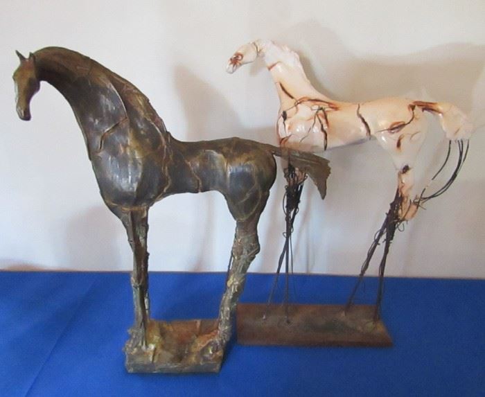 Horse sculptures by Carl Dahl $1900 each