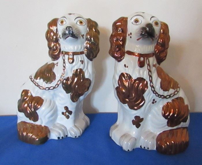 Pair of English Staffordshire dogs