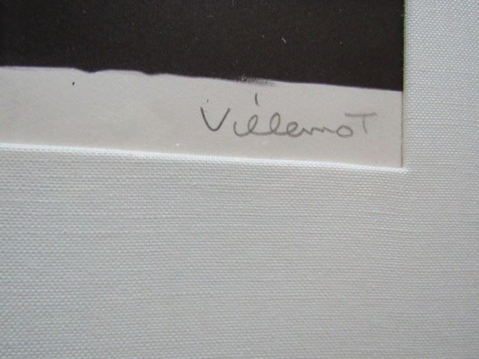 Villemot signature in pencil