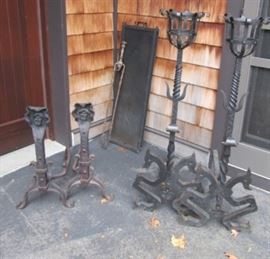 Antique andiron collection