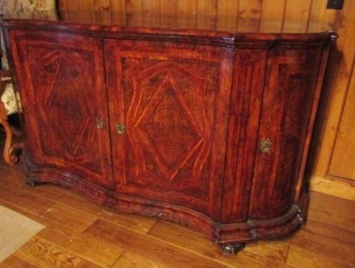 Antique Italian inlay buffet cabinet with keys $4,000